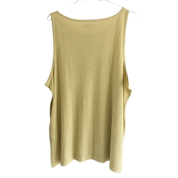 Madewell Linen Blend Muscle Tank Yellow XXL - Picture 3 of 10